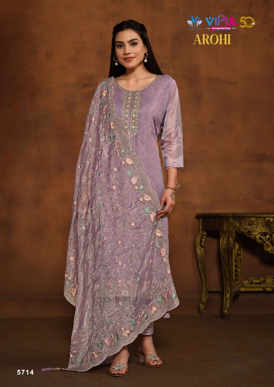 Arohi By Vipul Organza Embroidery Salwar Kameez Wholesale Price In Surat